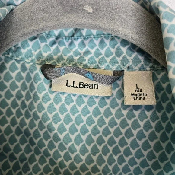 L. L. Bean Western Snap Front Long Sleeve Shirt, Coastal Cowgirl, Blue/White, L - Picture 4 of 16